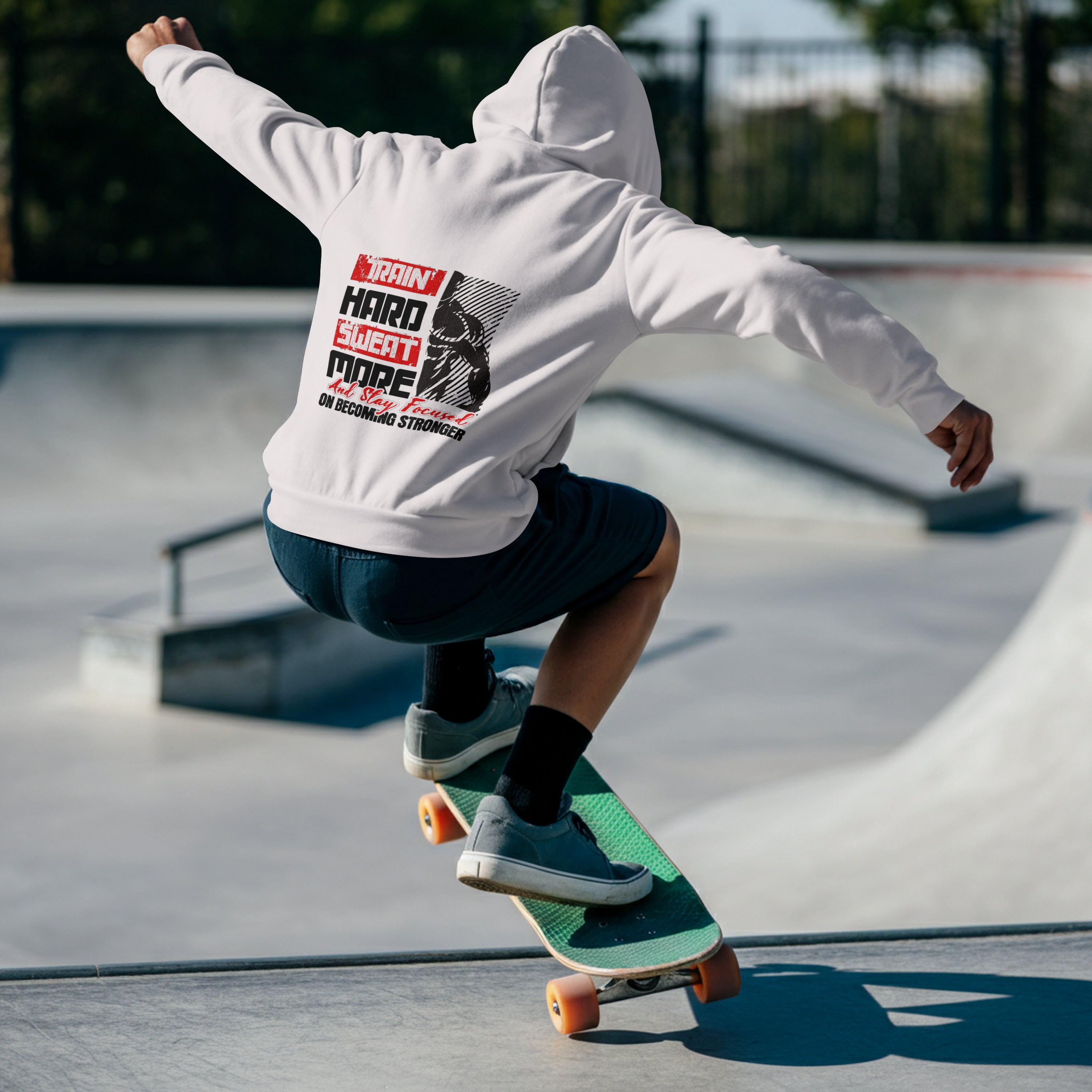 TRAIN HARD SWEAT MORE (White)